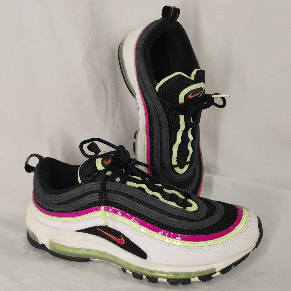 Nike Air Max 97‎ Worldtour Black/White/Lime/Pink Mens Shoes Size 11 DD9534-100
